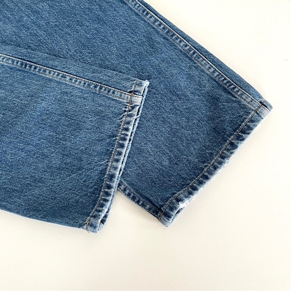 RE/DONE 90s High-Rise Loose Jeans Washed Indigo with Rips - Picture 8 of 9